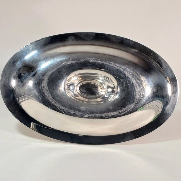 Rogers & Bro. Silver-Plated Gravy Boat with Attached Underplate Primrose Pattern - Picture 7 of 8